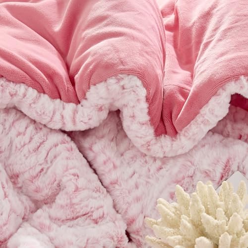 Shortcake Oversized Twin Comforter Set - Strawberry Pink