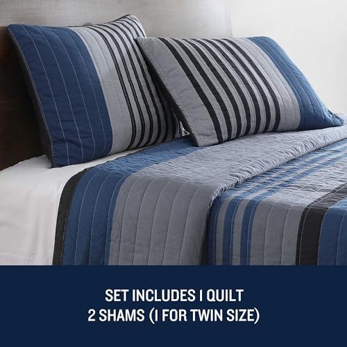 Nautica Twin Quilt Set - Reversible Cotton Bedding