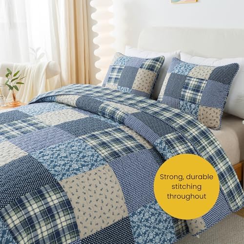 SLPR Blue Symphony Cotton Quilt Set - Twin