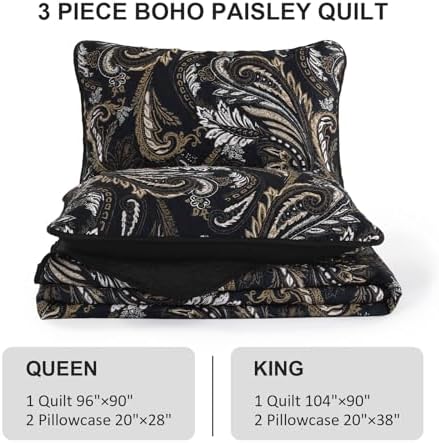 WONGS BEDDING Boho Quilt Set Queen Size