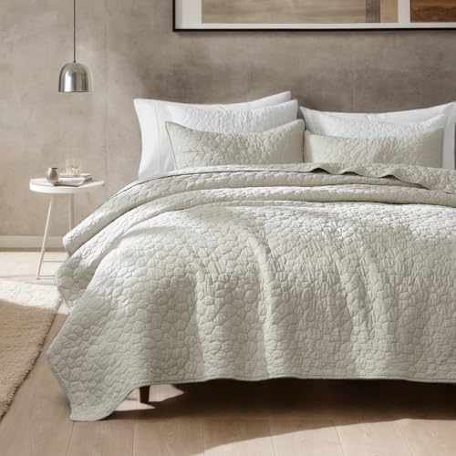 Palassio Beige Cotton Quilt Twin Set with Pillow Sham
