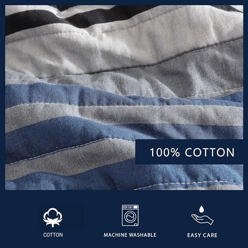Nautica Twin Quilt Set - Reversible Cotton Bedding