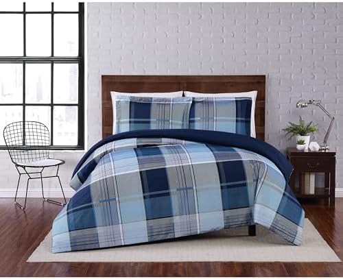 TRULY SOFT Trey Plaid Duvet Cover Set 1