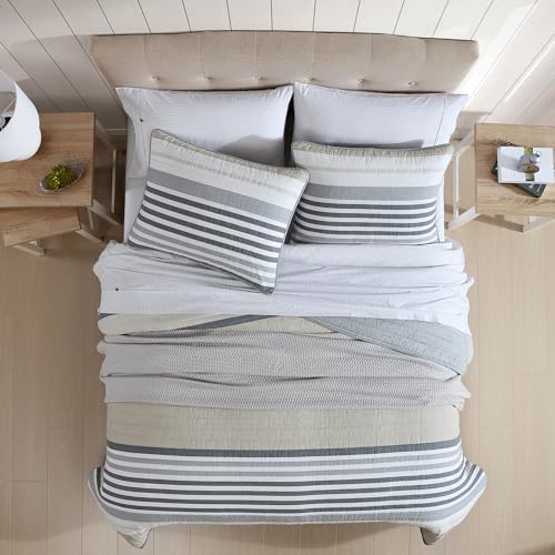 Nautica Twin Quilt Set Reversible Cotton Bedding with Matching Sham