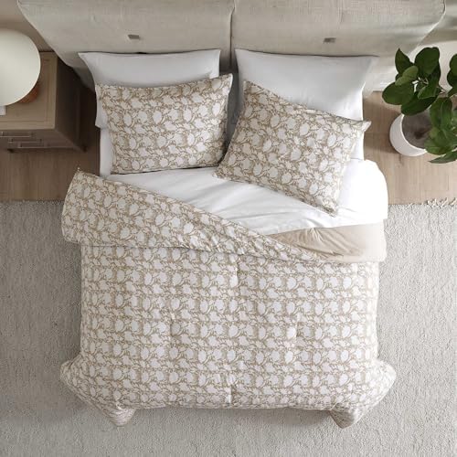 Nautica TwinTwin XL Comforter Set Bayport Floral Beige