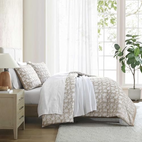 Nautica TwinTwin XL Comforter Set Bayport Floral Beige