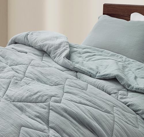 Chezmoi Skye 2-Piece Cotton Muslin Comforter Set