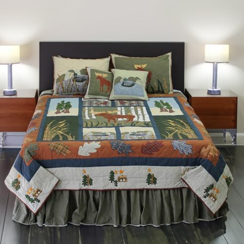 Patch Magic Quilt Set with Quilt Pillow Shams and Bed Skirt