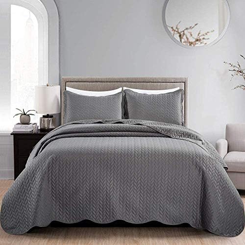 MOONLIGHT20015 Twin Quilt Set with Pillow Sham for All Seasons