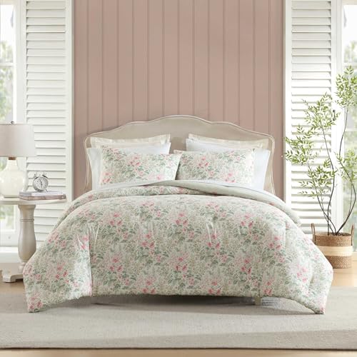 Laura Ashley Twin XL Comforter Set with Sheets and Pillowcase