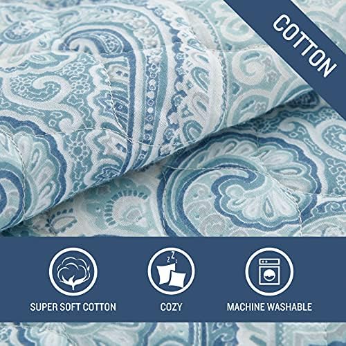 Tommy Bahama King Quilt Set - Turtle Cove Caribbean Blue