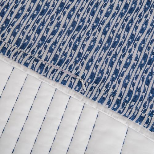 HiEnd Accents Indigo Staccato Coastal Quilt Set 3 Piece 1