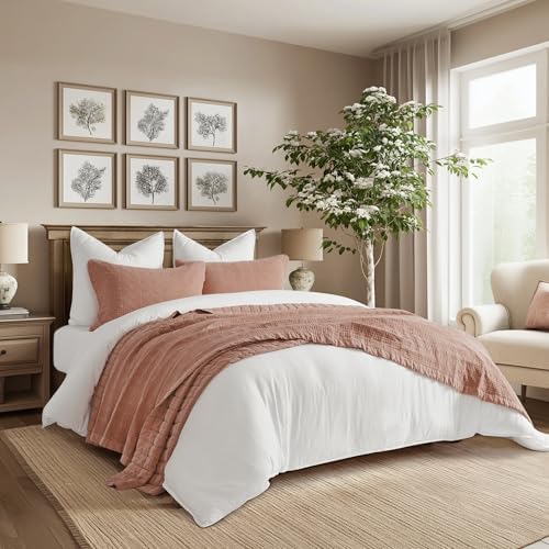EVERGRACEHOME Stonewashed Cotton Quilt Set Queen Size