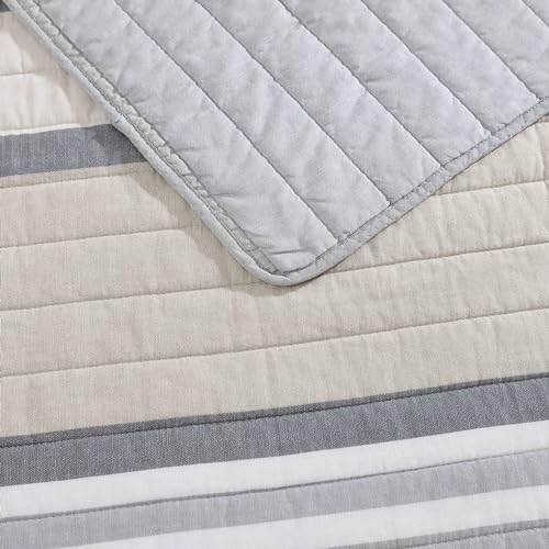 Nautica Twin Quilt Set Reversible Cotton Bedding with Matching Sham