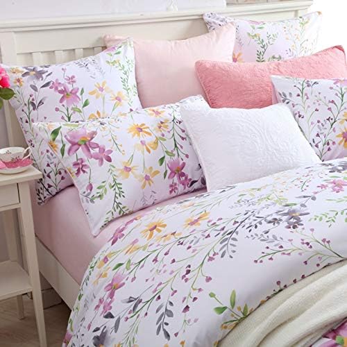 Brandream Garden Style Floral Queen Duvet Cover Set