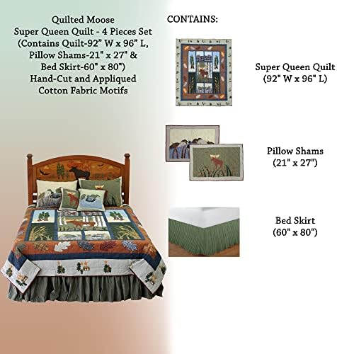 Patch Magic Quilt Set with Quilt Pillow Shams and Bed Skirt