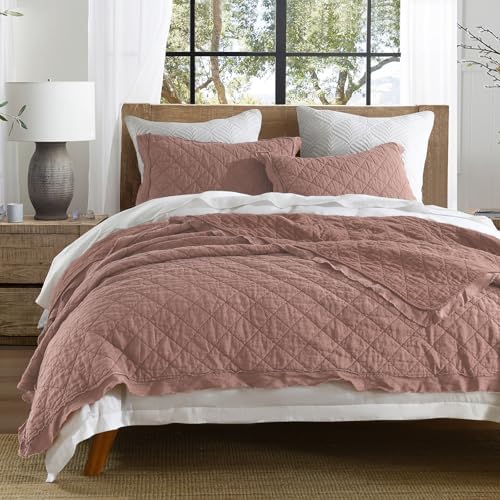 HORIMOTE HOME Linen-Cotton Queen Quilt Set with Pillow Shams