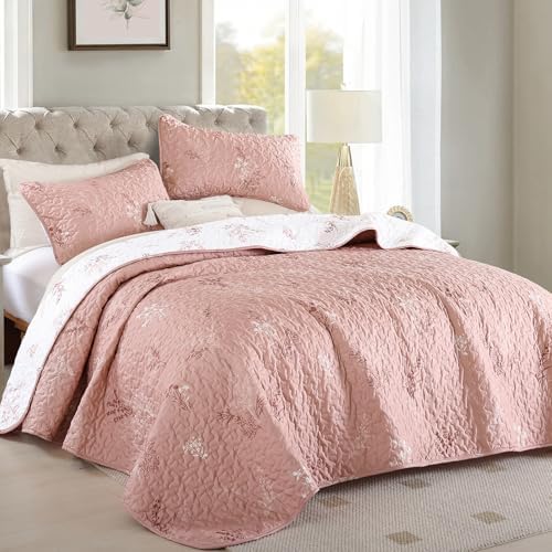 Drucon Reversible Microfiber King Quilt Set