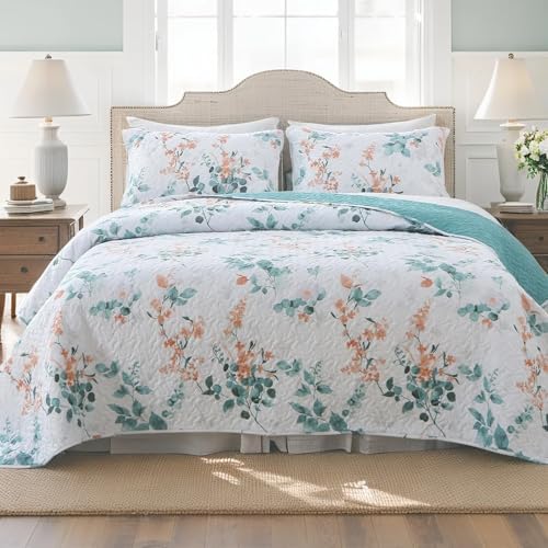 Heymybed Botanical Queen Quilt Set with 3 Pieces 1