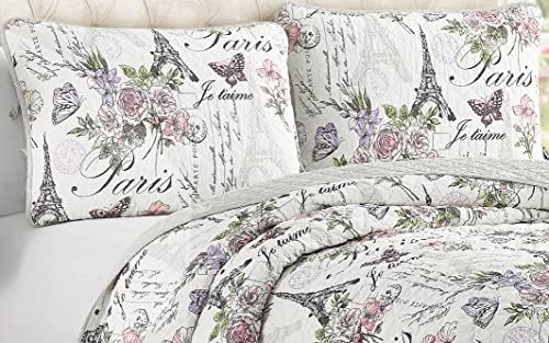 Home Resort Paris Floral King Quilt Set