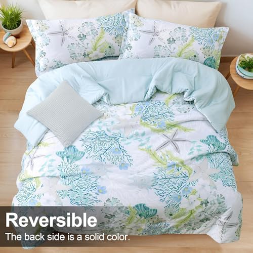Tritard Coastal Comforter Set King Size 3 Piece