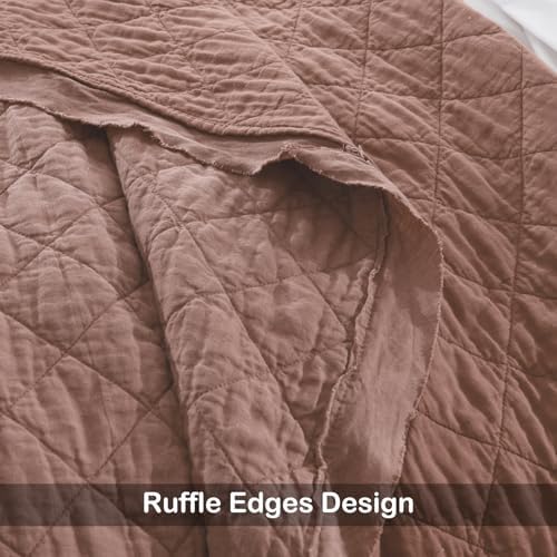 HORIMOTE HOME Linen-Cotton Queen Quilt Set with Pillow Shams