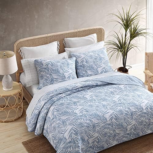 Tommy Bahama Twin Quilt Set in Medium Blue