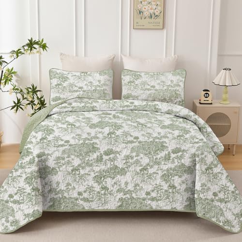 WONGS BEDDING Botanical Quilt Set Twin Size