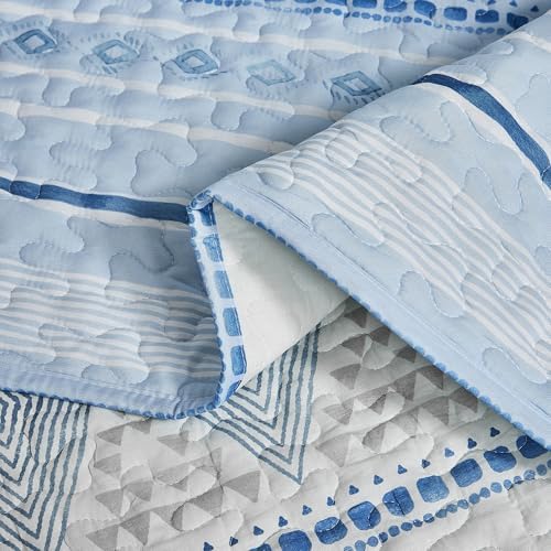 SLEEPBELLA Geometric Cotton Quilt Set 3Pcs Queen 1