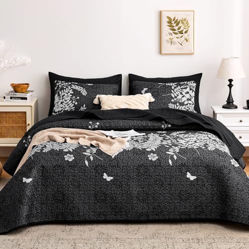 Wake In Cloud Floral Quilt Set - King Size 3 Pieces