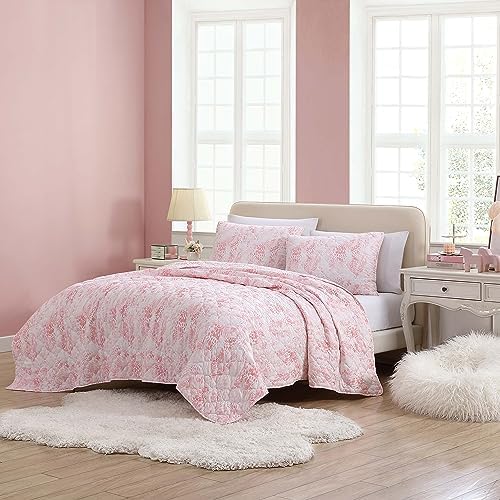 Betsey Johnson Butterfly Ombre Pink Quilt Set Twin