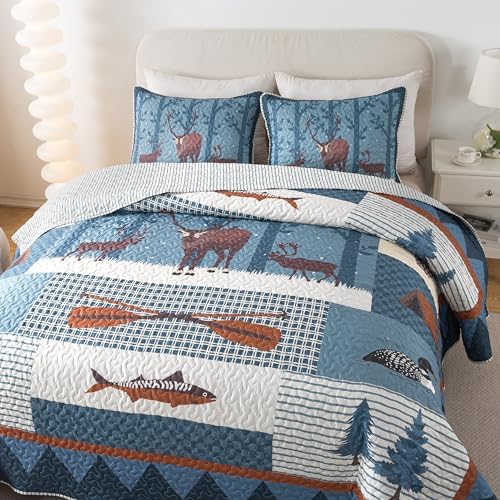 Soul Lane True North Fish Quilt Set - Twin