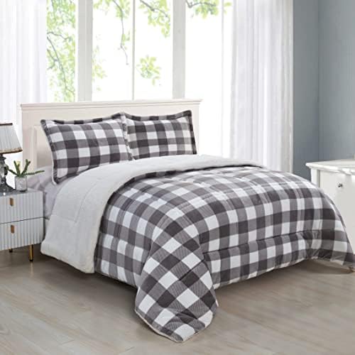 Elegant Comfort Reversible Down Alternative Comforter Set King