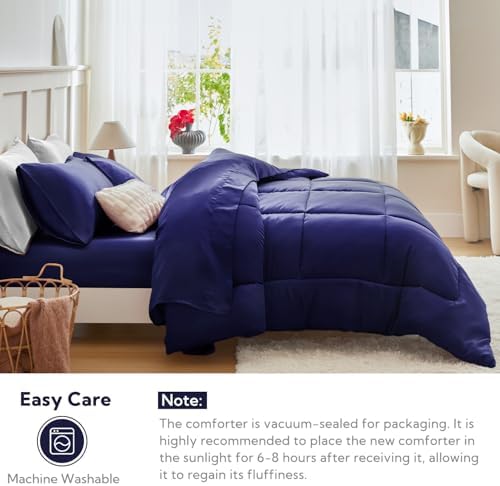 MRHM Reversible Comforter Set Navy Blue