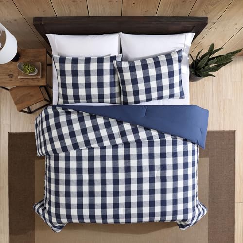 Eddie Bauer Queen Comforter Set with Reversible Plaid Design