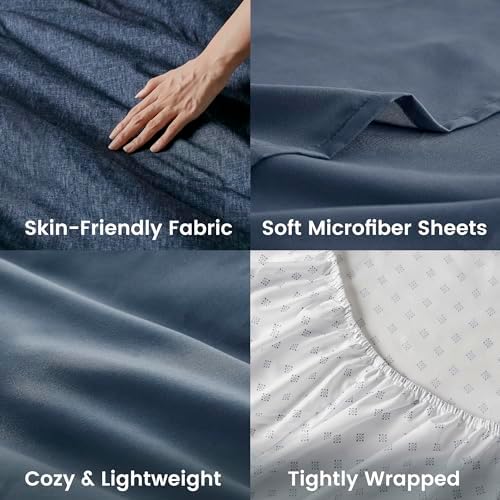 Comfort Spaces Twin XL 5-Piece Bed In A Bag - Navy