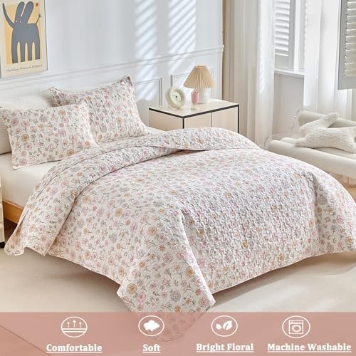DuShow Queen Quilt Bedding Set Lightweight 3-Piece Quilt Set