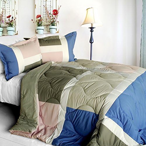 Pink Princess Quilted Patchwork Down Alternative Comforter Set