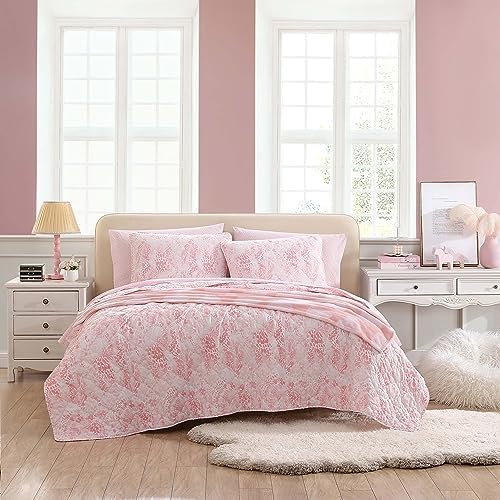 Betsey Johnson Butterfly Ombre Pink Quilt Set Twin