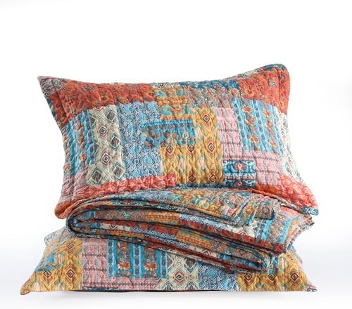ENASAL Cotton Quilt Bedspread King Size Reversible