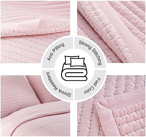 DAWNDIOR Max Oversized Quilt Set Pink