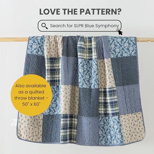 SLPR Blue Symphony Cotton Quilt Set - Twin