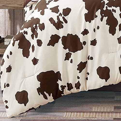Linen Mart Southwestern Rustic Brown Beige Microfiber Comforter Set - 6 Piece Twin