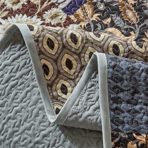 ROOMLIFE Twin Quilt Set - 3-Piece Cotton Boho Bedding