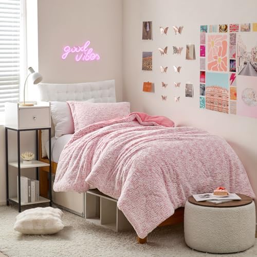 Shortcake Oversized Twin Comforter Set - Strawberry Pink