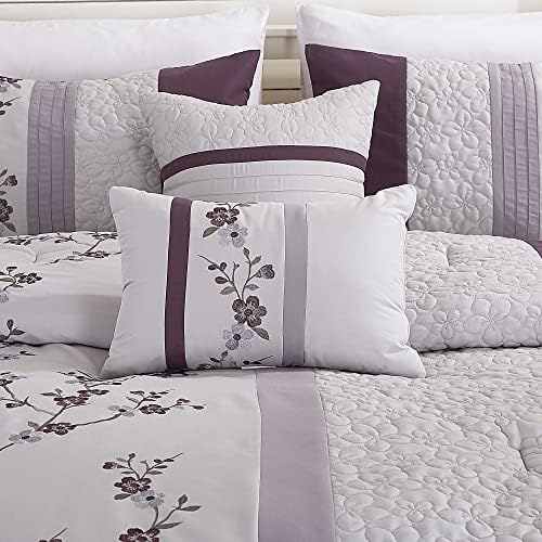 Chezmoi Collection Linnea 7-Piece Comforter Set Queen