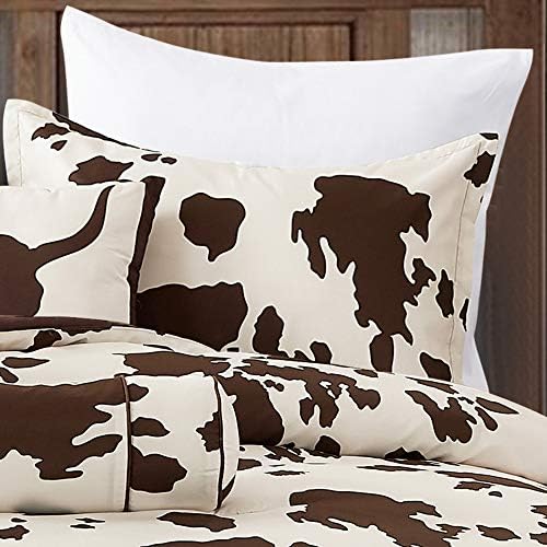 Linen Mart Southwestern Rustic Brown Beige Microfiber Comforter Set - 6 Piece Twin