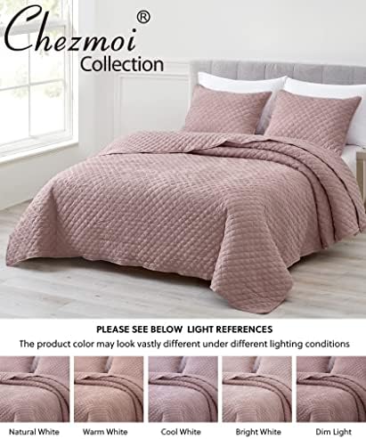 Chezmoi Collection Pucker 3-Piece King Quilt Set
