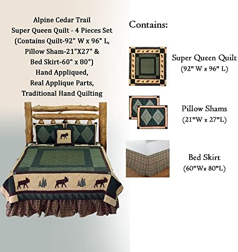 Patch Magic Quilt Set - 4 Pieces for Super Queen Bed