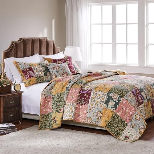 Greenland Home Antique Chic 100 Cotton Quilt Set Twin XL